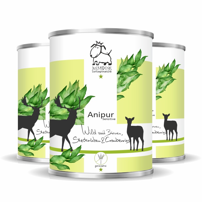 Anipur Sensitive Wild mit Birnen, Steckrüben & Cranberries - getreidefrei