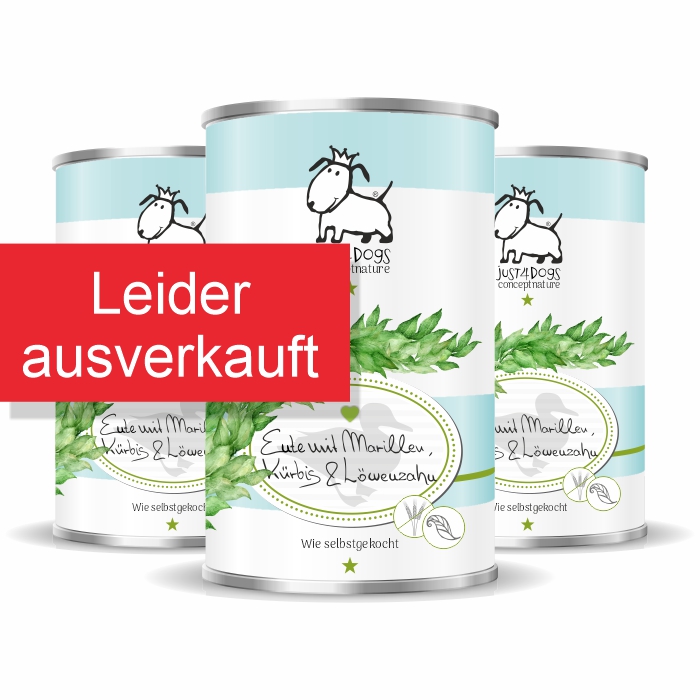 Wie selbstgekocht - Enten mit Marillen, Kürbis & Löwenzahn - getreidefrei