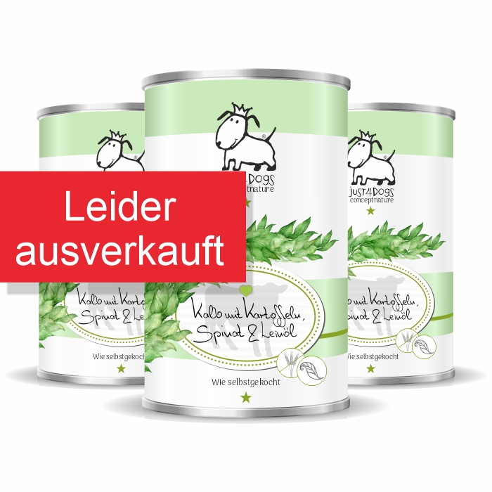 Wie selbstgekocht - Kalb mit Kartoffeln, Spinat & Leinöl - getreidefrei
