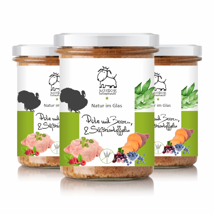 Natur im Glas - Pute mit Beeren & Süßkartoffeln - getreidefrei