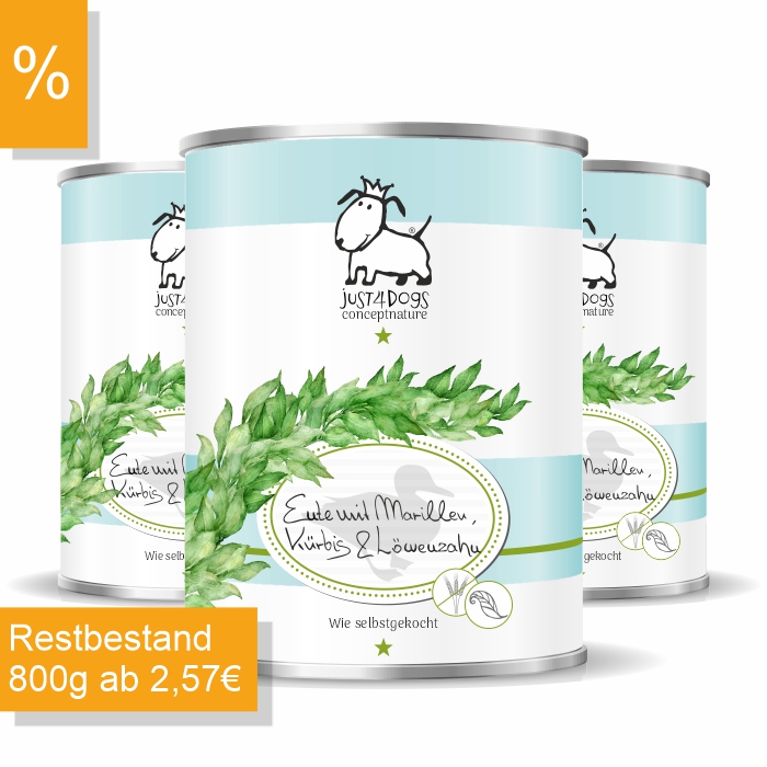 Wie selbstgekocht - Enten mit Marillen, Kürbis & Löwenzahn - getreidefrei