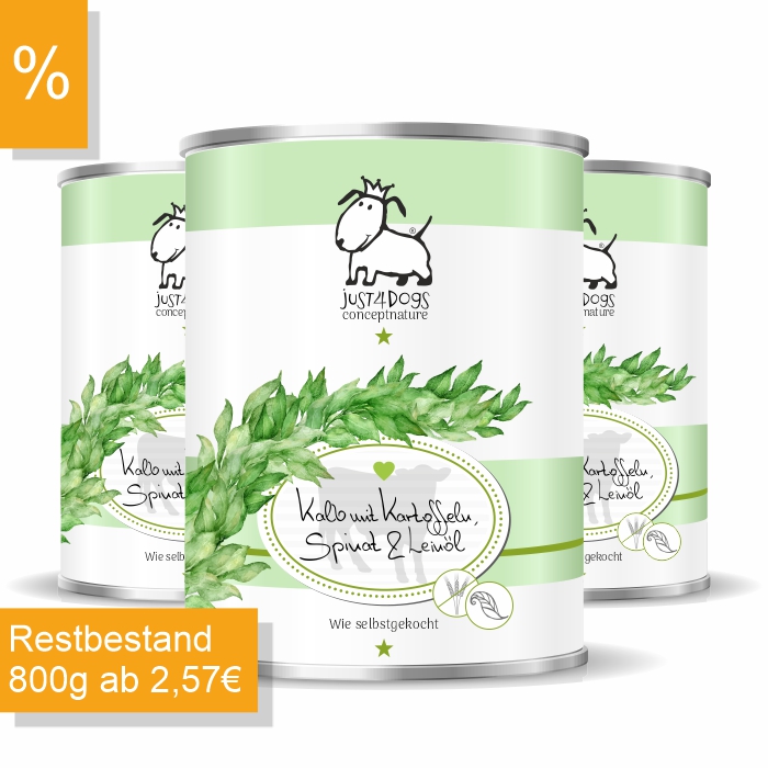 Wie selbstgekocht - Kalb mit Kartoffeln, Spinat & Leinöl - getreidefrei