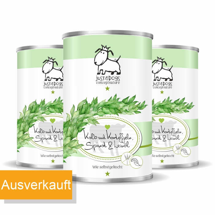 Wie selbstgekocht - Kalb mit Kartoffeln, Spinat & Leinöl - getreidefrei
