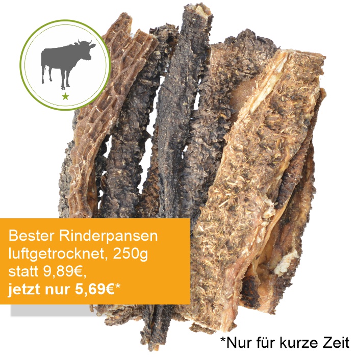 Rinderpansen luftgetrocknet - Kauartikel für Hunde