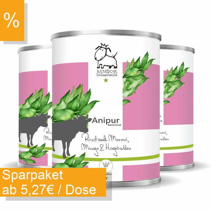 Anipur Sensitive Rind mit Maroni, Mango & Hagebutten, getreidefrei