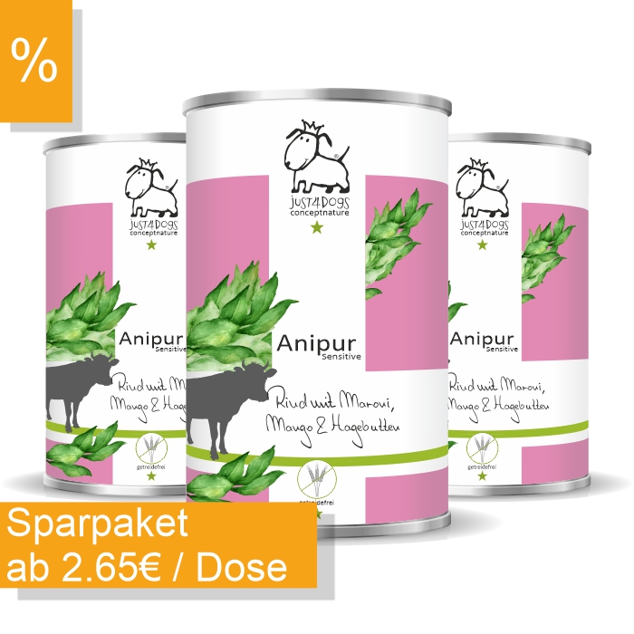 Anipur Sensitive Rind mit Maroni, Mango & Hagebutten, getreidefrei