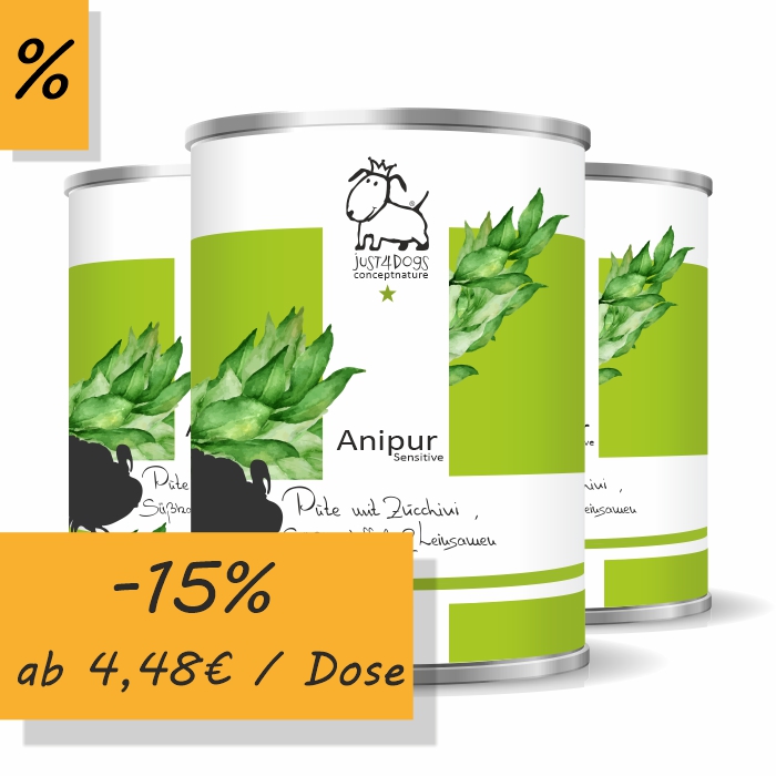 Anipur Sensitive Pute mit Zucchini, Süßkartoffeln & Leinsamen, getreidefrei