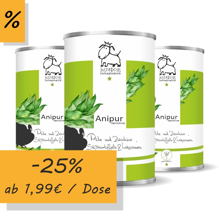 Anipur Sensitive Pute mit Zucchini, Süßkartoffeln & Leinsamen, getreidefrei