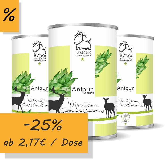 Anipur Sensitive Wild mit Birnen, Steckrüben & Cranberries, getreidefrei