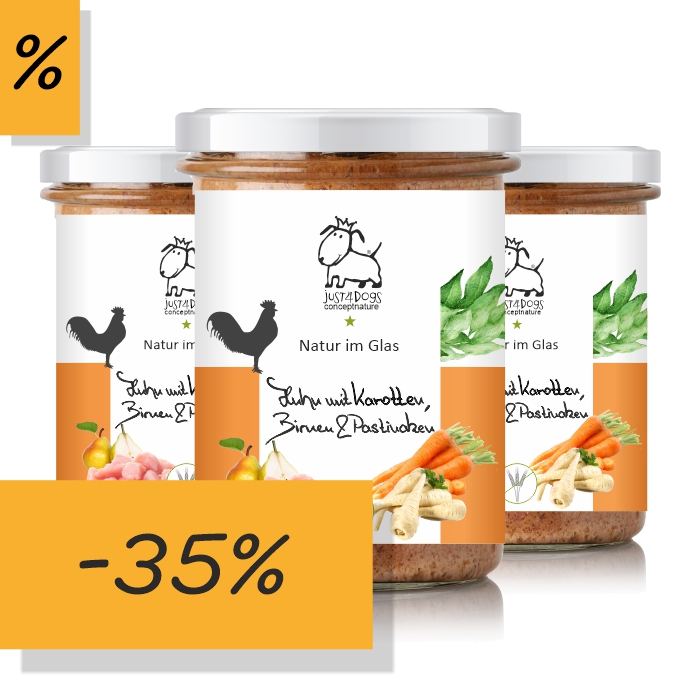 Natur im Glas - Huhn mit Karotten, Birnen & Pastinaken - getreidefrei
