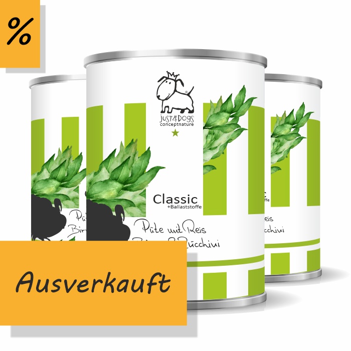 Classic +Ballaststoffe Pute mit Reis, Birnen & Zucchini, glutenfrei