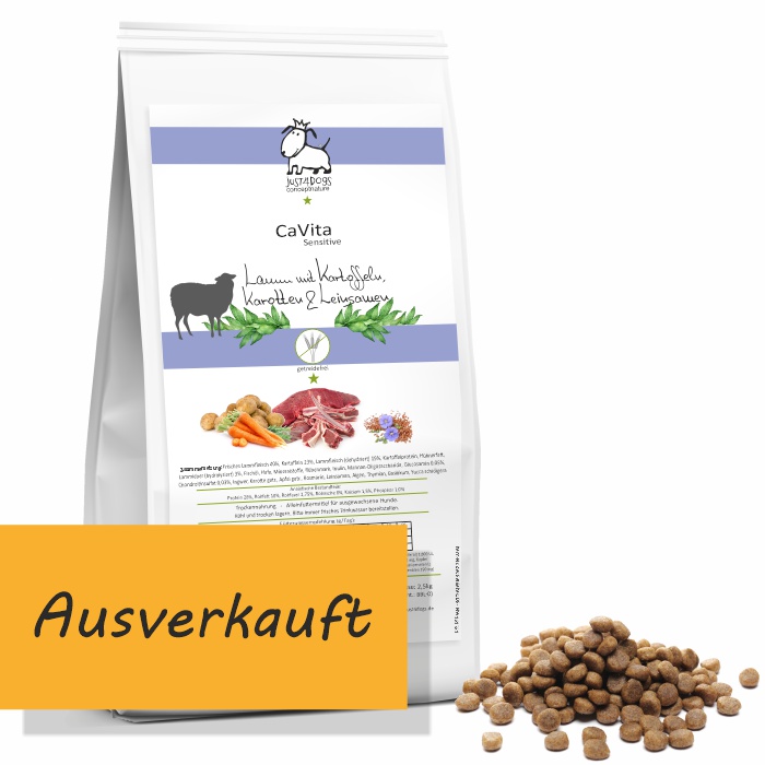 CaVita Lamm 8kg - mit Kartoffeln, Karotten & Leinsamen - getreidefrei