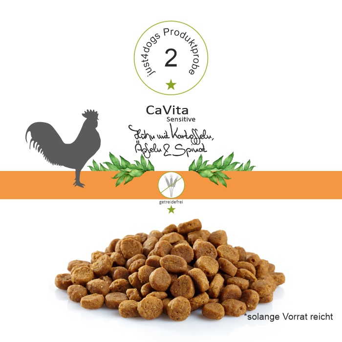 Probepackung - CaVita Sensitive Huhn mit Kartoffeln, Äpfeln & Spinat, getreidefrei