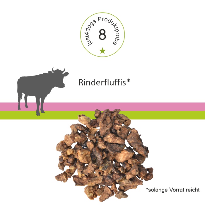 Probepackung - Rinderfluffis luftgetrocknet - Belohnung für Hunde