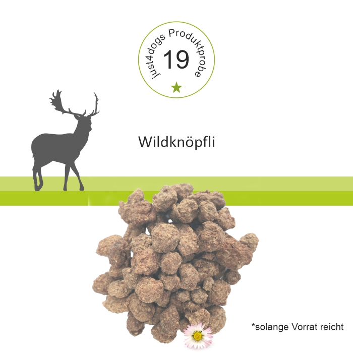 Probepackung - Wildknöpfli luftgetrocknet - Belohnung für Hunde