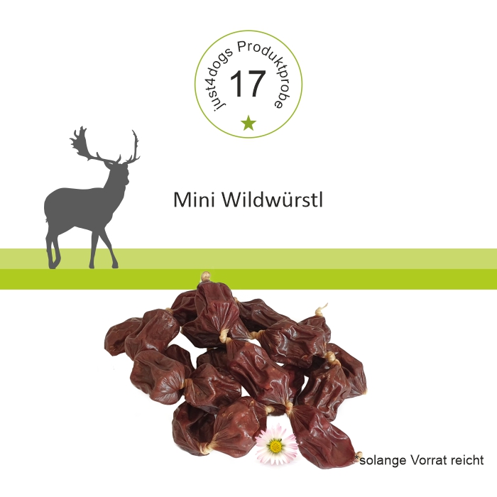 Probepackung - Mini Wildwürstl luftgetrocknet - Kauartikel für Hunde