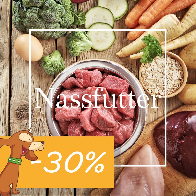 Vollwertige Menüs für alle Hunde von der Natur inspiriert