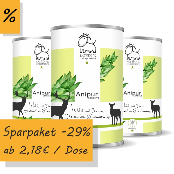 Anipur Sensitive Wild mit Birnen, Steckrüben & Cranberries, getreidefrei