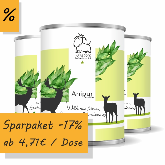 Anipur Sensitive Wild mit Birnen, Steckrüben & Cranberries, getreidefrei