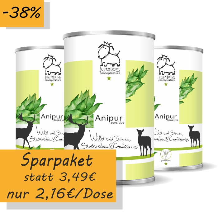Anipur Sensitive Wild mit Birnen, Steckrüben & Cranberries, getreidefrei