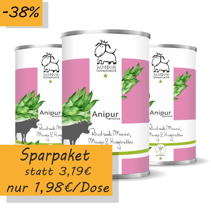 Anipur Sensitive Rind mit Maroni, Mango & Hagebutten, getreidefrei