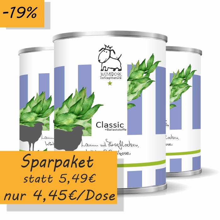 Classic +Ballaststoffe Lamm mit Hirseflocken, Kürbis & Aprikosen, glutenfrei