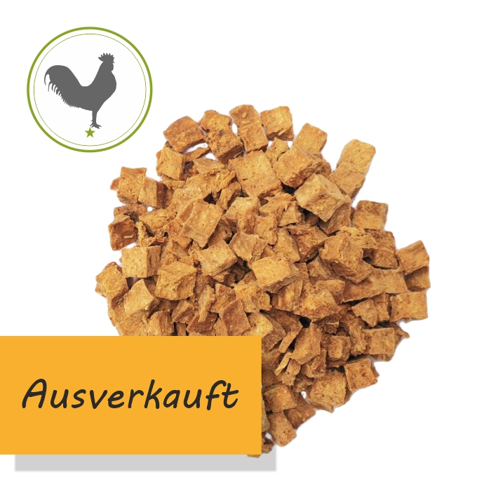 Hühnerwürfel luftgetrocknet - Belohnung für Hunde