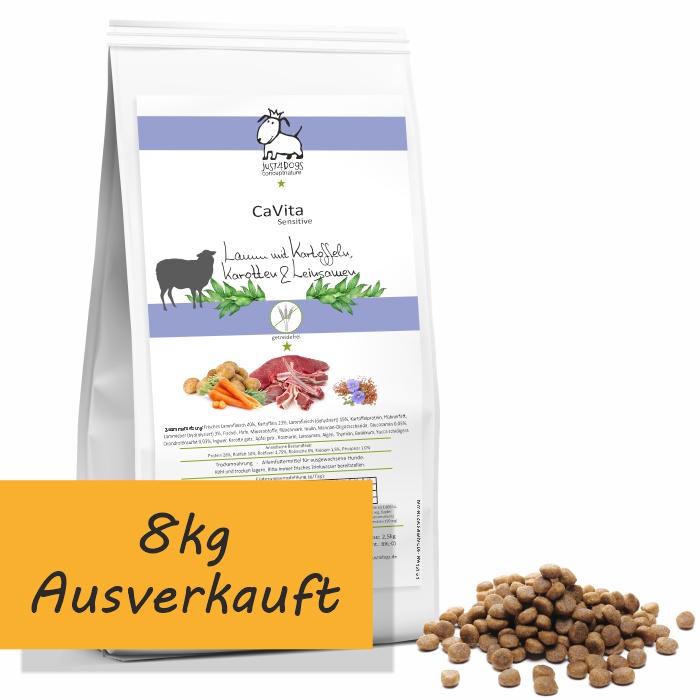 CaVita Lamm 8kg - mit Kartoffeln, Karotten & Leinsamen - getreidefrei