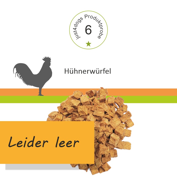 Probepackung - Hühnerwürfel luftgetrocknet - Belohnung für Hunde