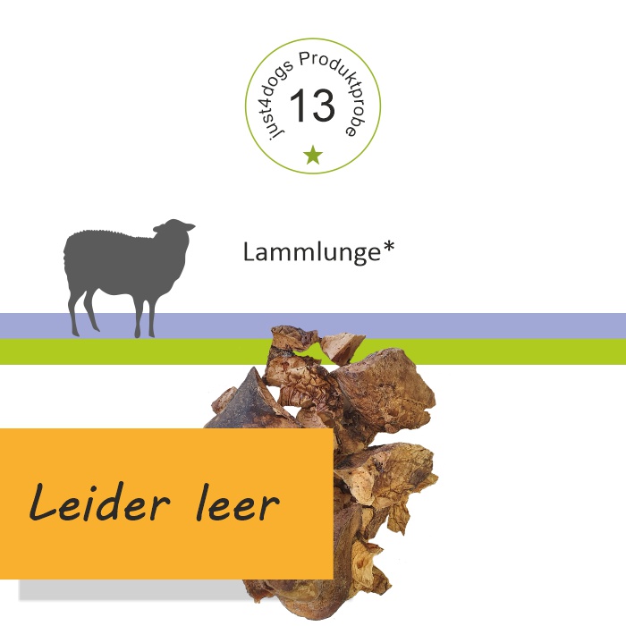 Probepackung - Lammlunge luftgetrocknet - Kauartikel für Hunde