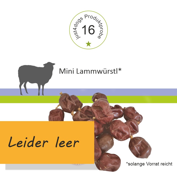 Probepackung - Mini Lammwürstl aus purem Lammfleisch verfeinert mit gesunden Brennnesseln - Kauartikel für Hunde