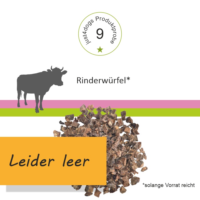 Probepackung - Rinderwürfel luftgetrocknet - Kauartikel für Hunde