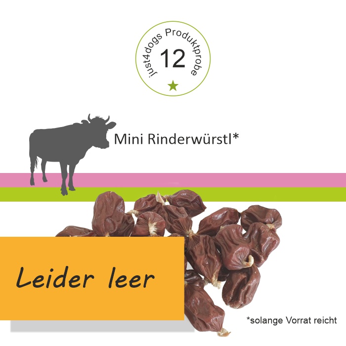 Probepackung - Mini Rinderwürstl luftgetrocknet - Kauartikel für Hunde