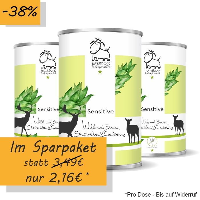 Sensitive Wild mit Birnen, Steckrüben & Cranberries, getreidefrei