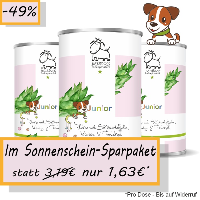 Welpe-Junior Huhn mit Süßkartoffeln, Kürbis & Fenchel, getreidefrei