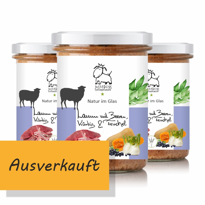 Natur im Glas - Lamm mit Beeren, K&uuml;rbis & Fenchel - getreidefrei