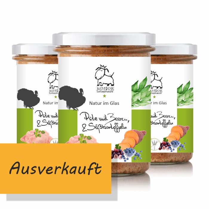 Natur im Glas - Pute mit Beeren & S&uuml;&szlig;kartoffeln - getreidefrei