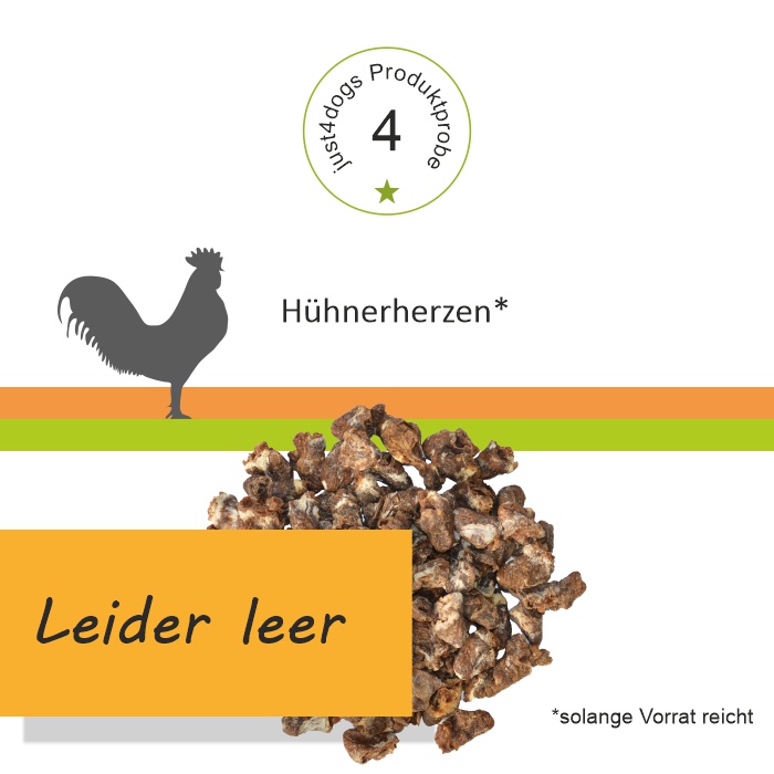 Probepackung - H&uuml;hnerherzen luftgetrocknet - Belohnung f&uuml;r Hunde