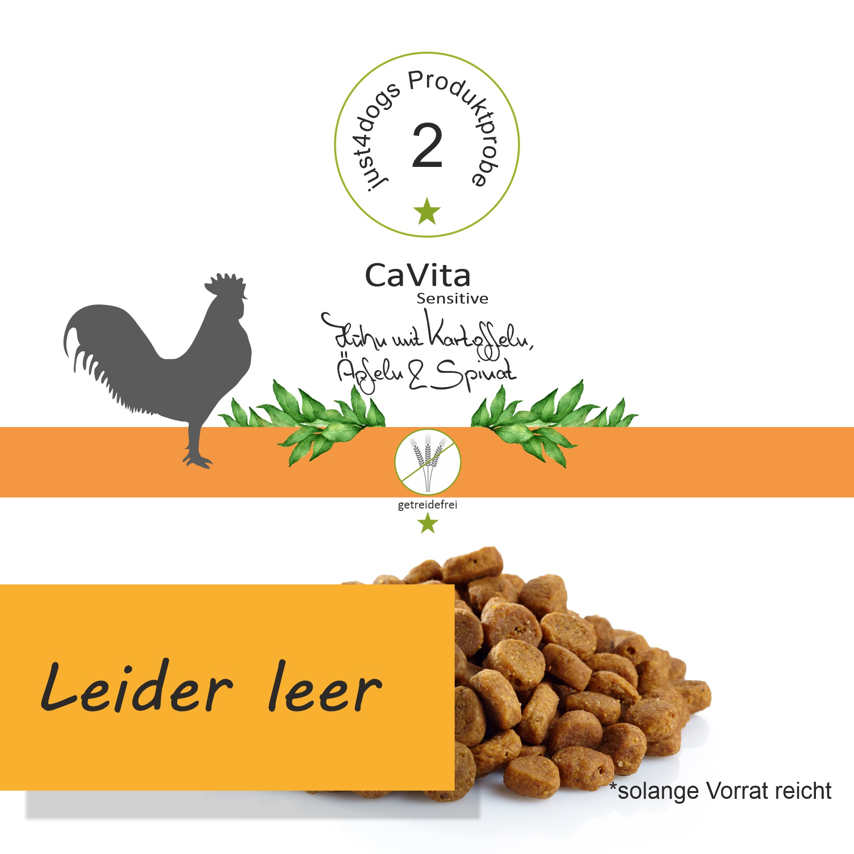 Probepackung - CaVita Sensitive Huhn mit Kartoffeln, &Auml;pfeln & Spinat, getreidefrei