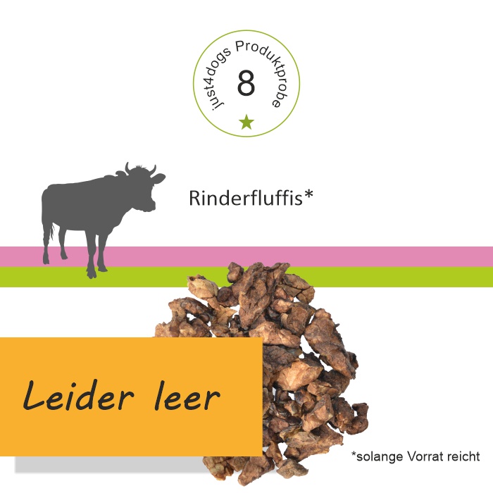 Probepackung - Rinderfluffis luftgetrocknet - Belohnung f&uuml;r Hunde