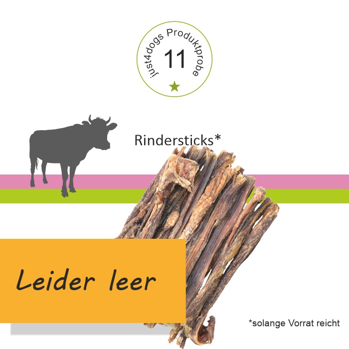 Probepackung - Rindersticks luftgetrocknet - Kauartikel f&uuml;r Hunde