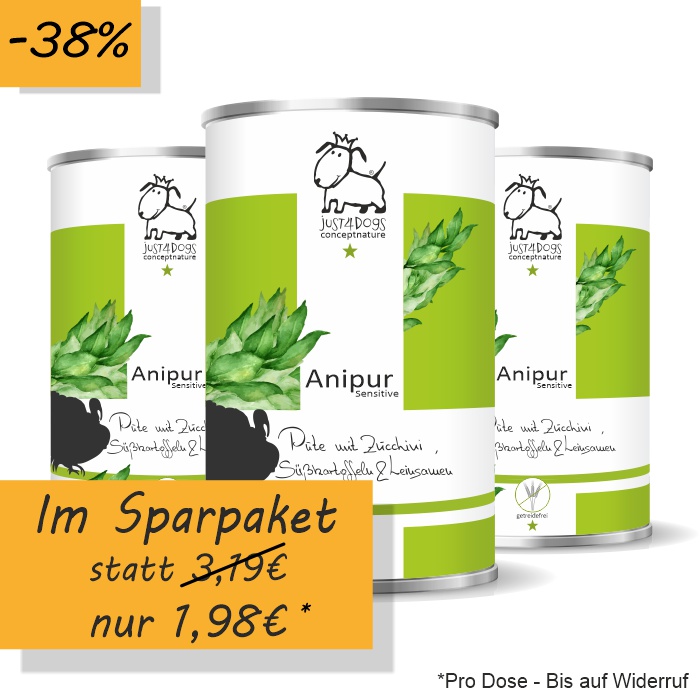 Sensitive Pute mit Zucchini, S&uuml;&szlig;kartoffeln & Leinsamen, getreidefrei