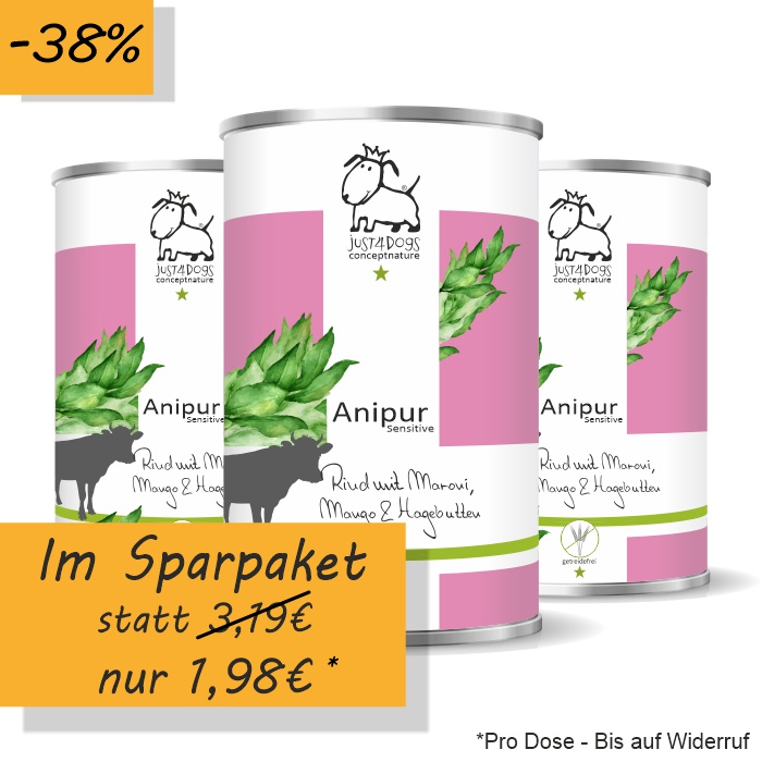 Sensitive Rind mit Maroni, Mango & Hagebutten, getreidefrei