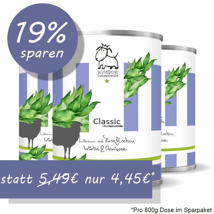 Classic +Ballaststoffe Lamm mit Hirseflocken, K&uuml;rbis & Aprikosen, glutenfrei