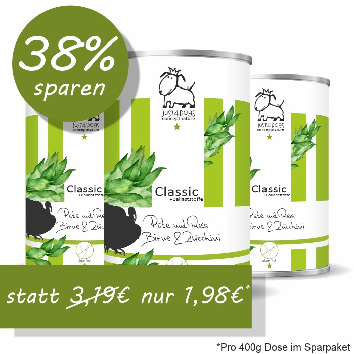 Classic +Ballaststoffe Pute mit Reis, Birnen & Zucchini, glutenfrei