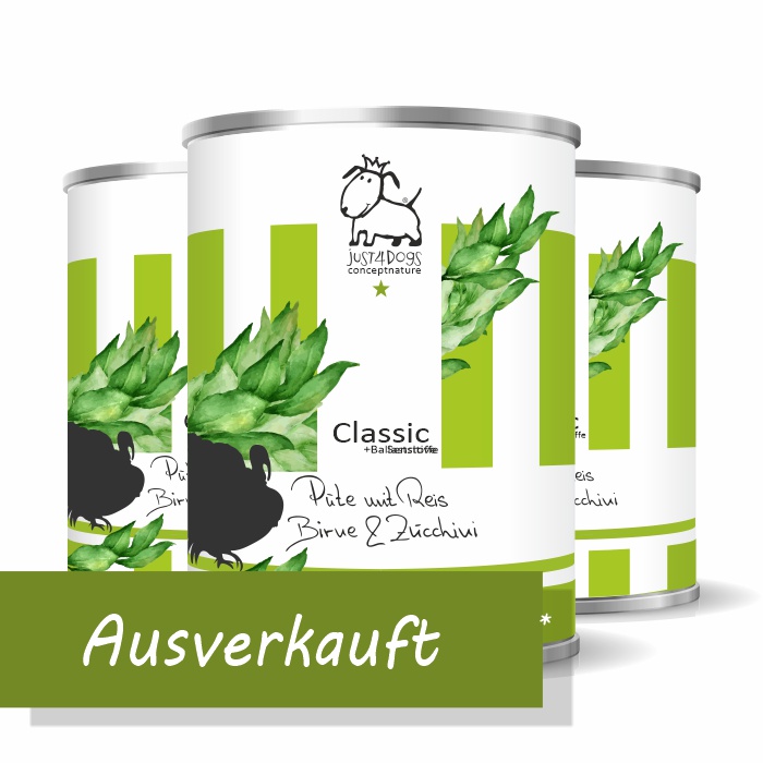 Classic +Ballaststoffe Pute mit Reis, Birnen & Zucchini, glutenfrei