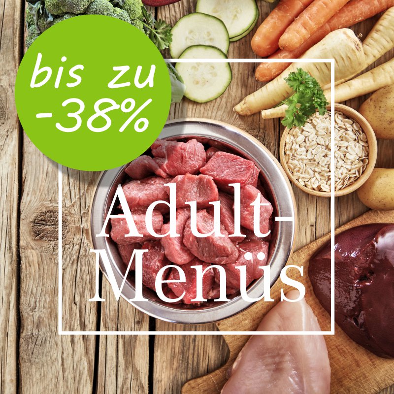 Vollwertige Men&uuml;s f&uuml;r alle Hunde von der Natur inspiriert