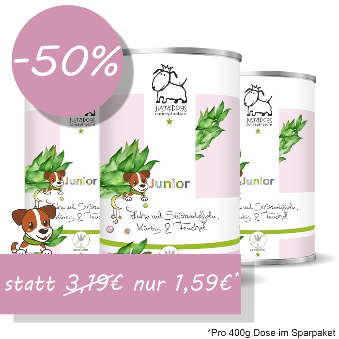 Welpe-Junior Huhn mit S&uuml;&szlig;kartoffeln, K&uuml;rbis & Fenchel, getreidefrei