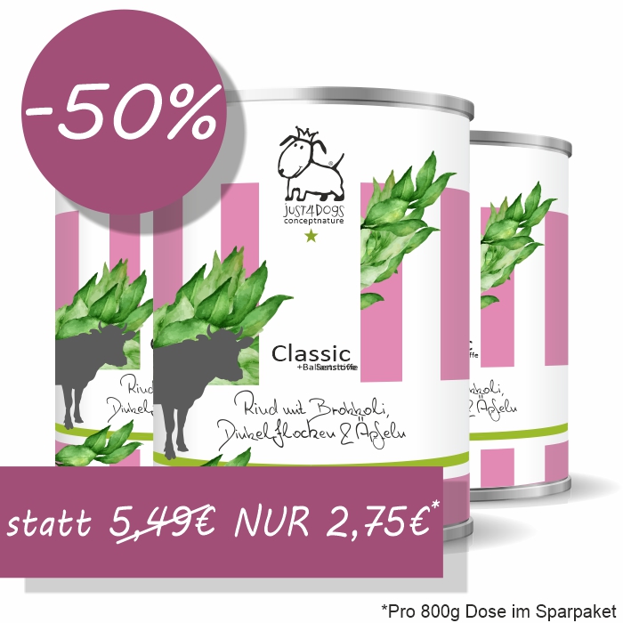 Classic +Ballaststoffe Rind mit Dinkelflocken, Brokkoli & Apfel
