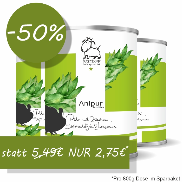Sensitive Pute mit Zucchini, S&uuml;&szlig;kartoffeln & Leinsamen, getreidefrei